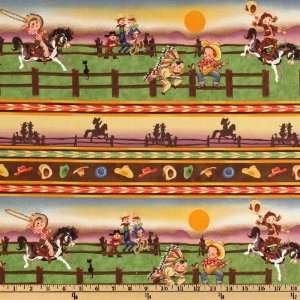  44 Wide Rocking Horse Ranch Cowboys & Indian Border 