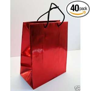 RED Retail Paper Party Favor Shopping Merchandise Laminated Gift Bags 