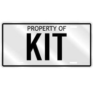  PROPERTY OF KIT LICENSE PLATE SING NAME
