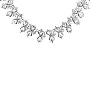  Estate Jewelry Adrinas Fancy Tennis CZ Necklace   16 