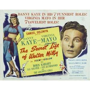  The Secret Life of Walter Mitty Poster B 30x40 Danny Kaye 