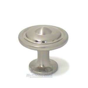   House of knobs 1 1/4 bullseye knob in nickel satin