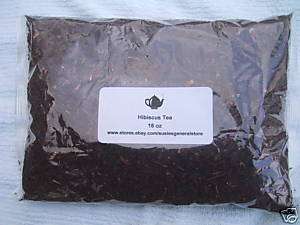Hibiscus Tea Loose Leaf 16 oz One Pound Herbal  
