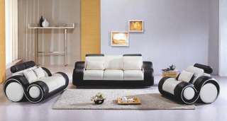 4088 Contemporary Black and White Sofa Set  