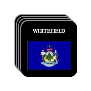 US State Flag   WHITEFIELD, Maine (ME) Set of 4 Mini Mousepad Coasters