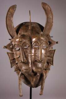 4216 Extraordinary Senufo kepelie twin mask bronze  