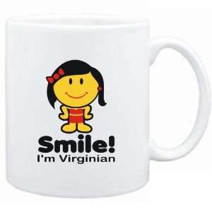  Mug White  Smile I am Virginian   Woman  Usa States 