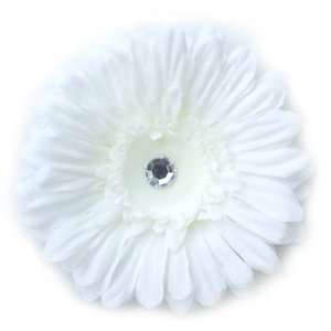  White Gerba Daisy Flower Clip