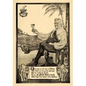 1907 Ad Old Man of Tobago Poem White Rock Water Indians   Original 