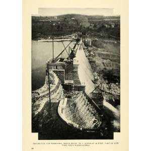  1912 Print Croton Dam Reservoir New York Water River 