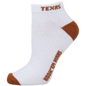  Texas Longhorns White Ladies 9 11 Ankle Socks