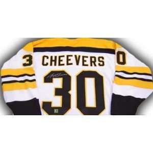  Gerry Cheevers Autographed Hockey Jersey (Boston Bruins 