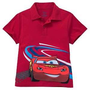    Pixar Cars Lightning McQueen Boys (2 10) Polo Shirt, Red Clothing