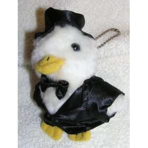  Plush 4 Talking Aflac Duck in Black Tuxedo with Chain 