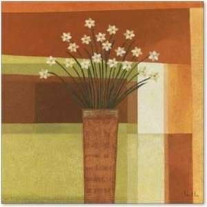  Cheryl Lee   Floral Geometry In Orange Canvas