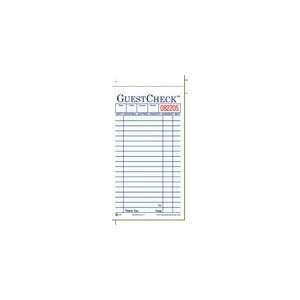  National Checking Green Carbonless Guest Check Pad Office 