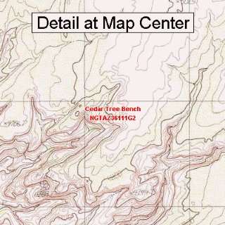 USGS Topographic Quadrangle Map   Cedar Tree Bench, Arizona (Folded 