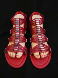 Gladiator Sandals RED/WINE Color Women US Size 5.5 10  