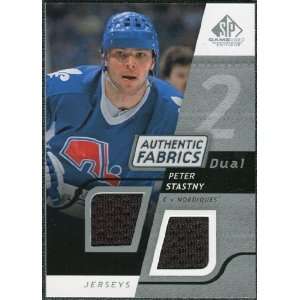   Used Dual Authentic Fabrics #AFSY Peter Stastny Sports Collectibles
