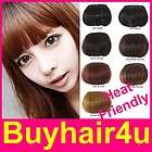   Fringes Hairpieces Clip in on Hair Piece Extensions Heat Friendly New