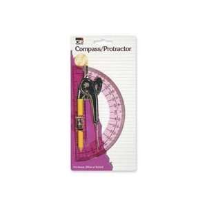 /Protractor Set, 12 Compass, 6 Plastic Protractor   Sold as 1 ST 