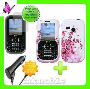 Charger + Screen + BLOSSOM Case Cover 4 NET 10 LG501C  