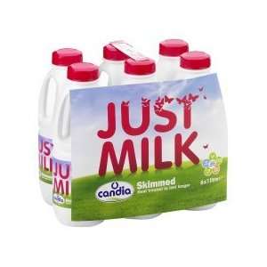 Candia Just Milk Skimmed Milk 6 X 1 Litre x 4  Grocery 