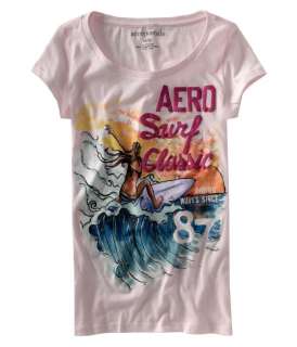   womens Big Wave painted graphic t shirt   Style 5208  