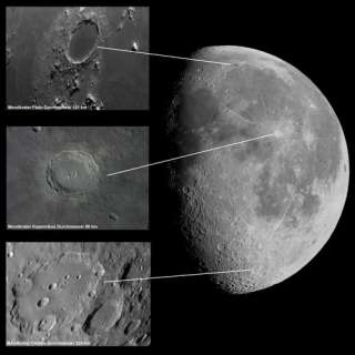 NASA Picture of the Pluto, Copernicus and Clavius craters on the Moon.