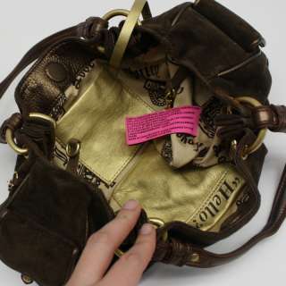 Juicy Couture Brown Velour Medium Handbag  