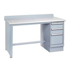 Technical Workbench W/Tech Leg, 3 Drawer Cabinet, Plastic Laminate Top 