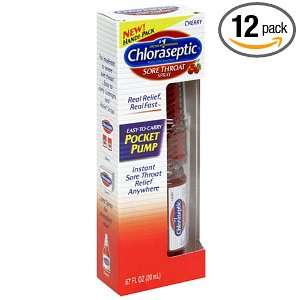Chloraseptic Sore Throat Spray, Pocket Pump, Cherry, .67 Ounce Bottle 