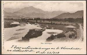 553 CHILE ANDES MOUNTAIN RIO ACONCAGUA UNDIVIDED POSTCARD 1903  