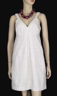 Lilly Pulitzer Kara Dress Size 8 Eyelet Patch White  
