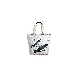   Small Tote, White, Lined (Recycled Rice/feed Bags) 