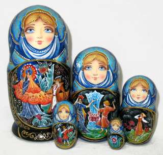 Nesting Doll Malachite Princess 5pc  