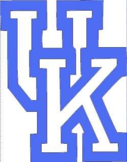 Kentucky Wildcats UK vinyl cornhole logo basketball 510  