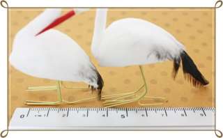 Miniature Artificial 2 pcs Mini Bird Egret  