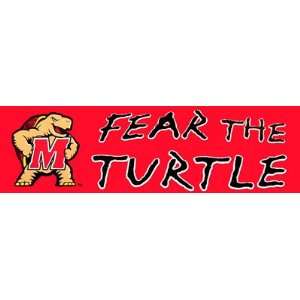   of Maryland Terrapins Fear The Turtle Sticker