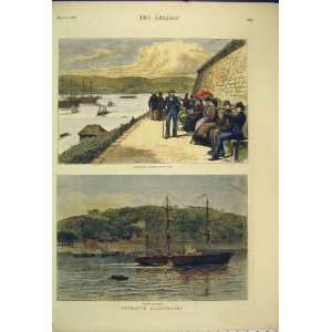    1878 View Plymouth Mount Edgcumbe Pensioners Ships