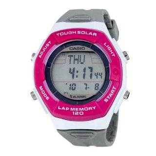   4ACF Solar Runners 120 Lap Grey and Pink Digital Sport Watch by Casio