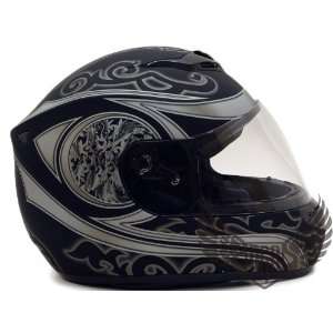 PGR Full Face Motorcycle Helmet DOT Approved (XX Large, Matte Black 
