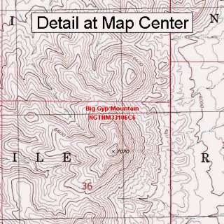 USGS Topographic Quadrangle Map   Big Gyp Mountain, New Mexico (Folded 