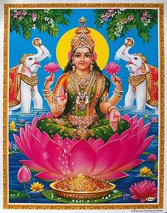   Lakshmi Maa (Hindu Money Goddess)   POSTER   9x11 (#6744 A)  