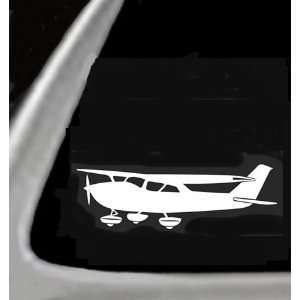 CESSNA AIRPLANE 5 White Vinyl STIKER / DECAL (AIRCRAFT,FLYING,PILOTS)