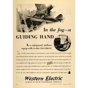  1932 Ad Western Electric Co. Airlines Radio Telephone 
