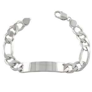   Heavy 925 Sterling Silver Engravable Mens 9 Inch Id Bracelet Jewelry
