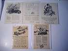 Lot 5 Vintage 1920s Buick Car Automobile Ads B&W Christ