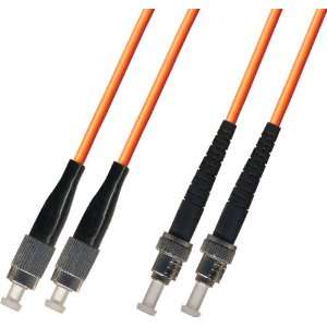  2M Multimode Duplex Fiber Optic Cable (50/125)   FC to ST 