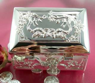 DOVE Silver Wedding Coin Trinket Box Set ARRAS New  